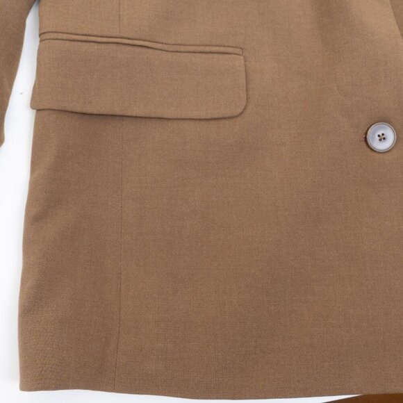 Frank and Oak The Relaxed Single Breasted Blazer Medium Brown - Picture 5 of 16